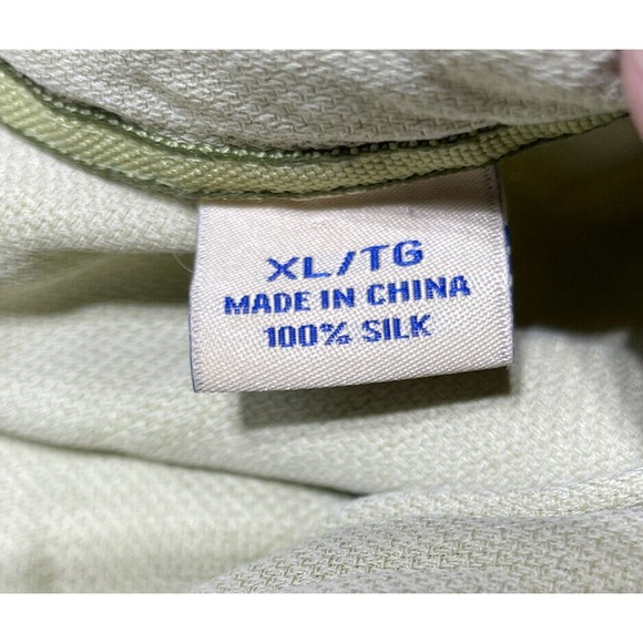 Tommy Bahama Shirt Men XL Silk Original Fit Short Sleeve Button Up SEE PICS - Picture 2 of 5